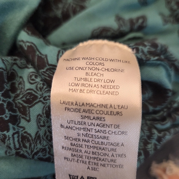 Free People Teal and Black Floral Tank Top - Picture 7 of 7